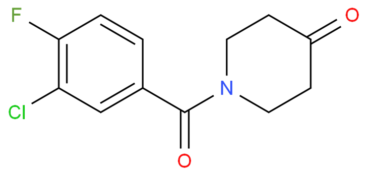 1-(3-Chloro-4-fluorobenzoyl)piperidin-4-one CAS 223632-64-2