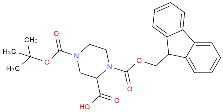 1-(((9H-Fluoren-9-yl)methoxy)carbonyl)-4-(tert-butoxycarbonyl)piperazine-2-carboxylic Acid CAS 183742-23-6